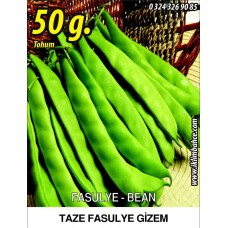 Fasulye Tohumu Gizem ( Oturak ) - 50 g (~ Takribi 150 Tohum) Fasulye Tohumu Gizem ( Oturak ) - 50 g (~ Takribi 150 Tohum)