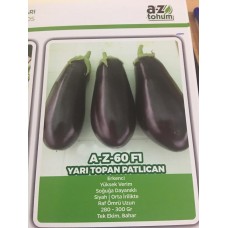 A-Z Tohum Patlıcan Tohumu A-Z 60 F1 Yarı Topan Patlıcan - 1000 Adet Tohumluk