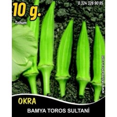 Bamya Tohumu Toros Sultani - 10 G  (~ Takribi 100 Tohum)