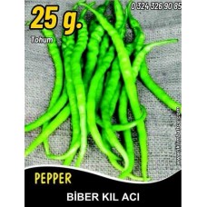 Biber Tohumu Menderes Acı Kıl - 25 G. (~ Takribi 2000 Tohum) Biber Tohumu Menderes Acı Kıl - 25 G. (~ Takribi 2000 Tohum)