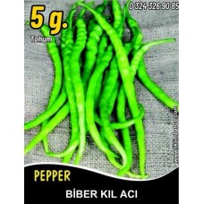 Biber Tohumu Menderes Acı Kıl - 5 G (~ Takribi 400 Tohum)