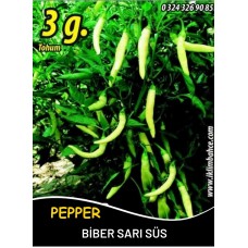 Biber Tohumu Sarı Süs - 3 G (~ Takribi 240 Tohum) Biber Tohumu Sarı Süs - 3 G (~ Takribi 240 Tohum)