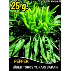 Biber Tohumu Toros Yukarı Bakan Yeşil Süs - 25 G. (~ Takribi 2000 Tohum) Biber Tohumu Toros Yukarı Bakan Yeşil Süs - 25 G. (~ Takribi 2000 Tohum)